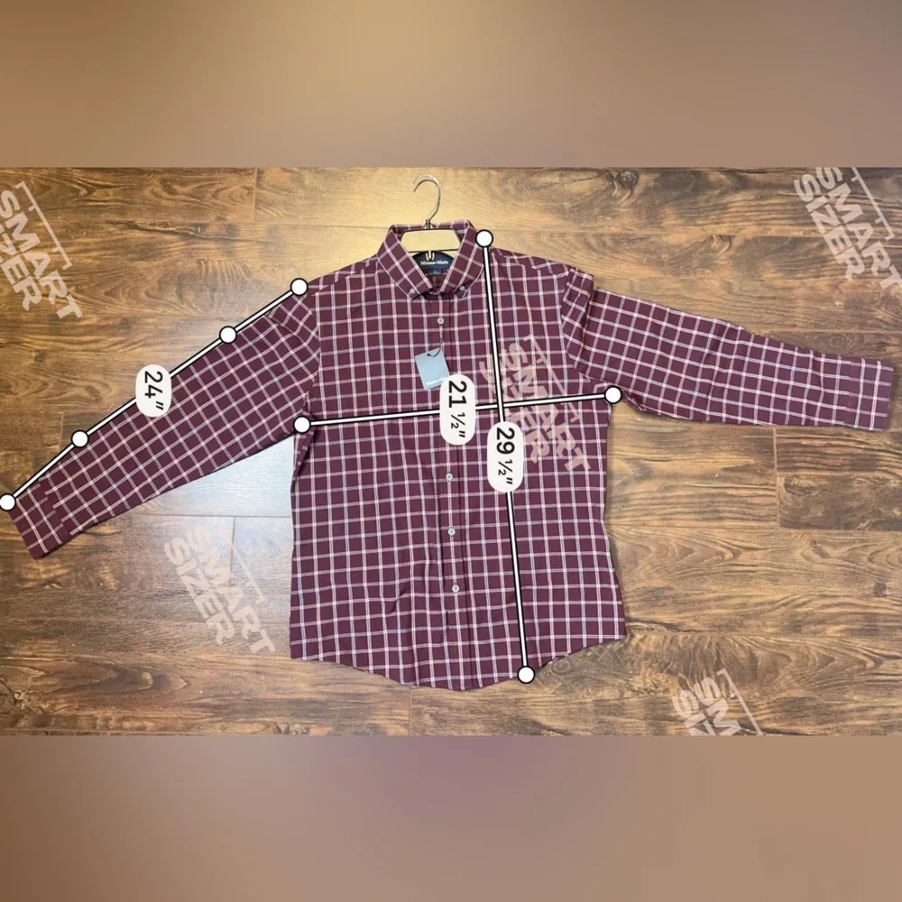 NWT Mizzen+Main City Flannel Wine Richard Plaid L Large NEW $158 - Picture 3 of 8